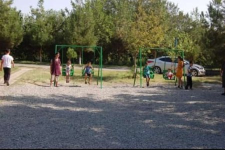 Şəmkir rayon Kür qəsəbəsində xeyriyəçi insan tərəfində park abadlaşdirildi