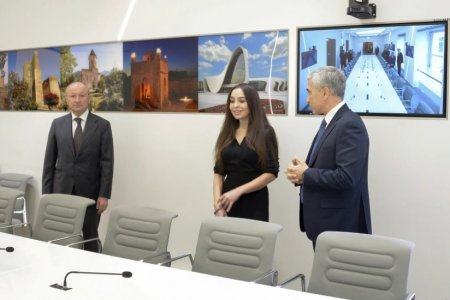 Leyla Əliyeva Cenevrədə BMT-nin “Azərbaycan otağı” ilə tanış olub