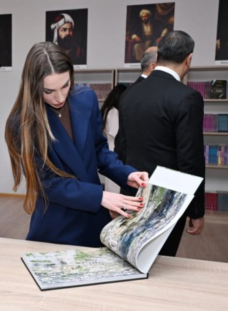 Leyla Əliyeva və Alena Əliyeva Gəncədə STEAM mərkəzində olublar