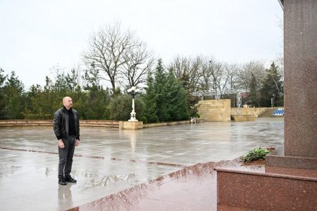 Prezident İlham Əliyev Şamaxı rayonuna səfər edib