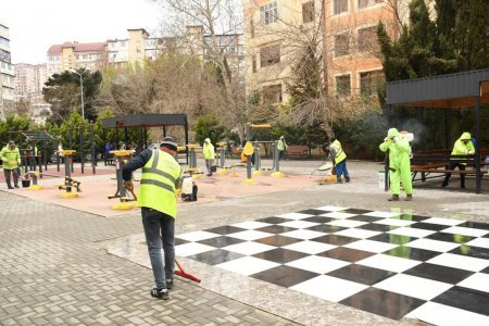 Bakıda genişmiqyaslı təmizlik işləri aparılıb Bakıda genişmiqyaslı təmizlik işləri aparılıb