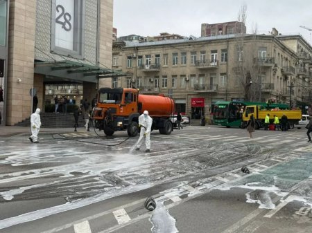 Bakıda genişmiqyaslı təmizlik işləri aparılıb Bakıda genişmiqyaslı təmizlik işləri aparılıb