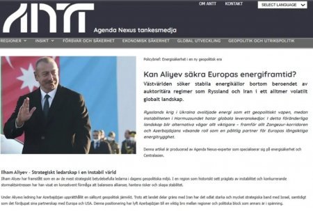 Avropada Azərbaycanın artan enerji rolu – İsveç portalı məqalə dərc edib Avropada Azərbaycanın artan enerji rolu – İsveç portalı məqalə dərc edib