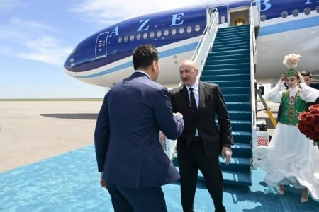 Prezident İlham Əliyev Qazaxıstana işgüzar səfərə gedib