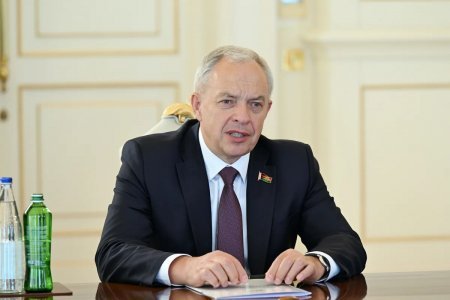 İlham Əliyev Belarus parlamentinin sədrini qəbul etdi
