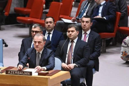 Ceyhun Bayramov BMT Təhlükəsizlik Şurasında çıxış edib Ceyhun Bayramov BMT Təhlükəsizlik Şurasında çıxış edib