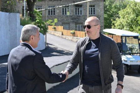 Prezident İlham Əliyev Böyük Qaladərəsi kəndində aparılan bərpa işləri ilə tanış olub