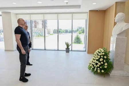 Xankəndidə əsaslı şəkildə yenidən qurulan Mədəniyyət Mərkəzinin açılışı olub Xankəndidə əsaslı şəkildə yenidən qurulan Mədəniyyət Mərkəzinin açılışı olub