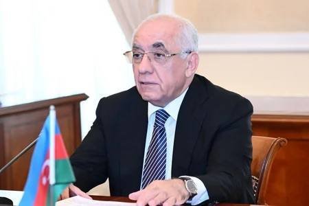 Əli Əsədov Fələstin Dövlətinin Baş naziri Məhəmməd Mustafa ilə görüşüb Əli Əsədov Fələstin Dövlətinin Baş naziri Məhəmməd Mustafa ilə görüşüb