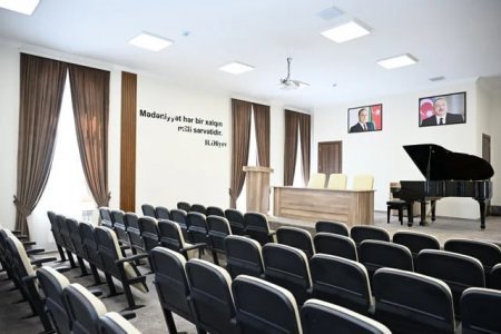 Leyla Əliyeva Şəkidə yeni istifadəyə verilən İncəsənət Məktəbinin binası ilə tanış olub