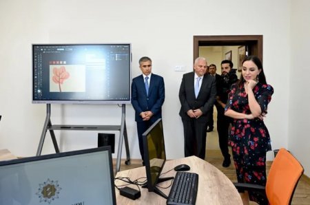 Leyla Əliyeva Şəkidə yeni istifadəyə verilən İncəsənət Məktəbinin binası ilə tanış olub