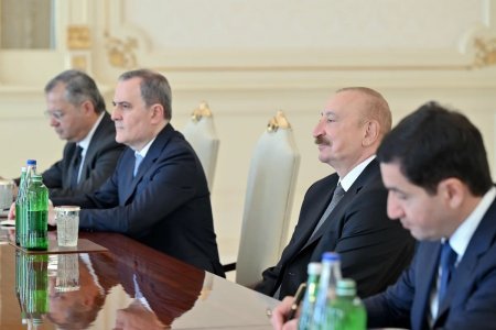 Prezident İlham Əliyev ABŞ senatoru Stiv Deynsi qəbul edib