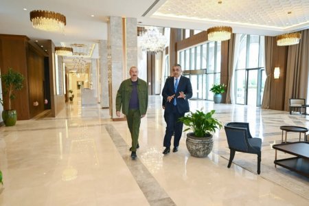 Prezident İlham Əliyev "Xankəndi" hotelinin açılışında iştirak edib Prezident İlham Əliyev "Xankəndi" hotelinin açılışında iştirak edib