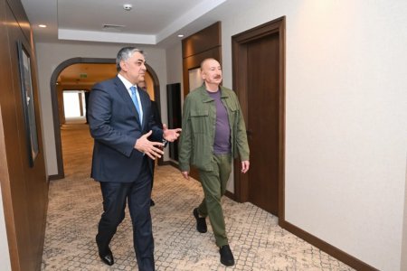 Prezident İlham Əliyev "Xankəndi" hotelinin açılışında iştirak edib Prezident İlham Əliyev "Xankəndi" hotelinin açılışında iştirak edib