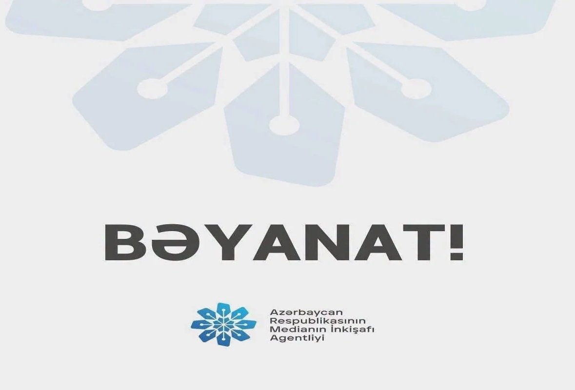 MEDİA Agentliyindən xəbərdarlıq: Bəzi resurslar milli icmaların adından çıxış edir MEDİA Agentliyindən xəbərdarlıq: Bəzi resurslar milli icmaların adından çıxış edir