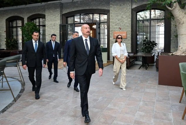 İlham Əliyev və Mehriban Əliyeva Şamaxıda yeni hotel kompleksinin açılışında iştirak ediblər