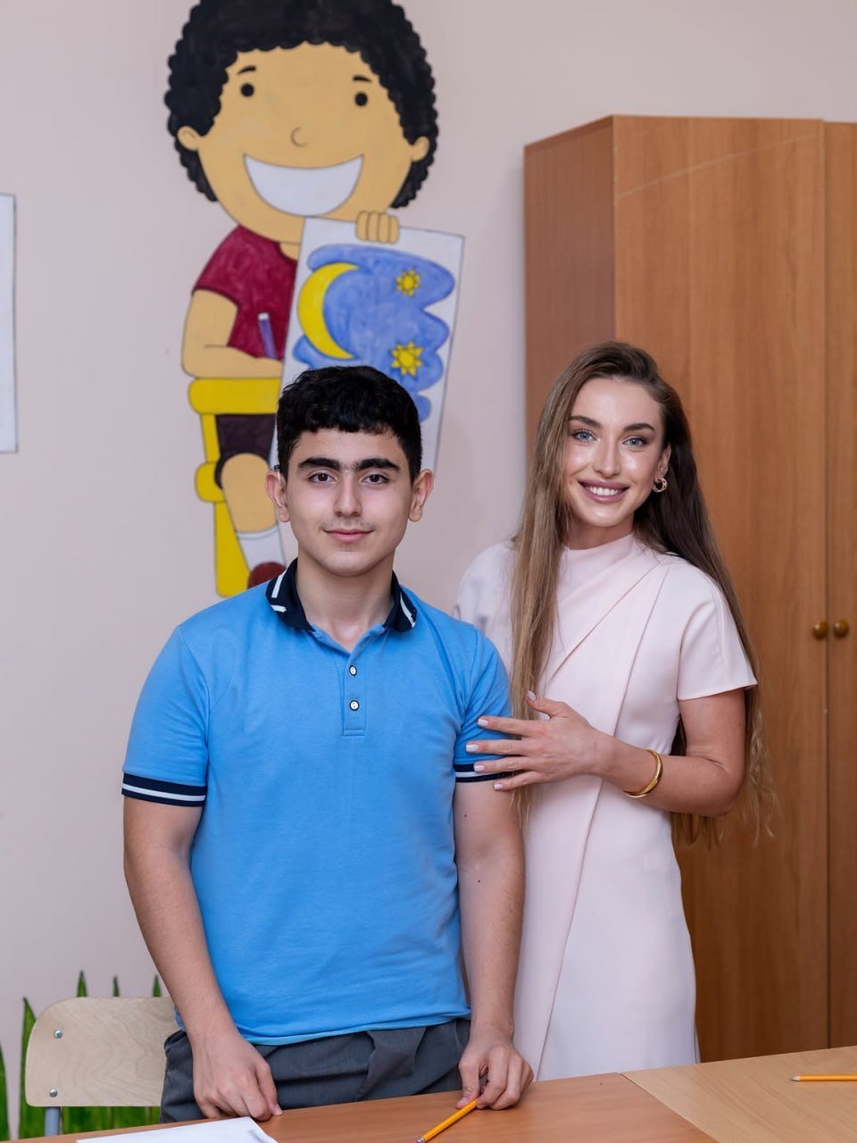 Alyona Əliyeva 3 nömrəli xüsusi təhsil müəssisəsini ziyarət edib 