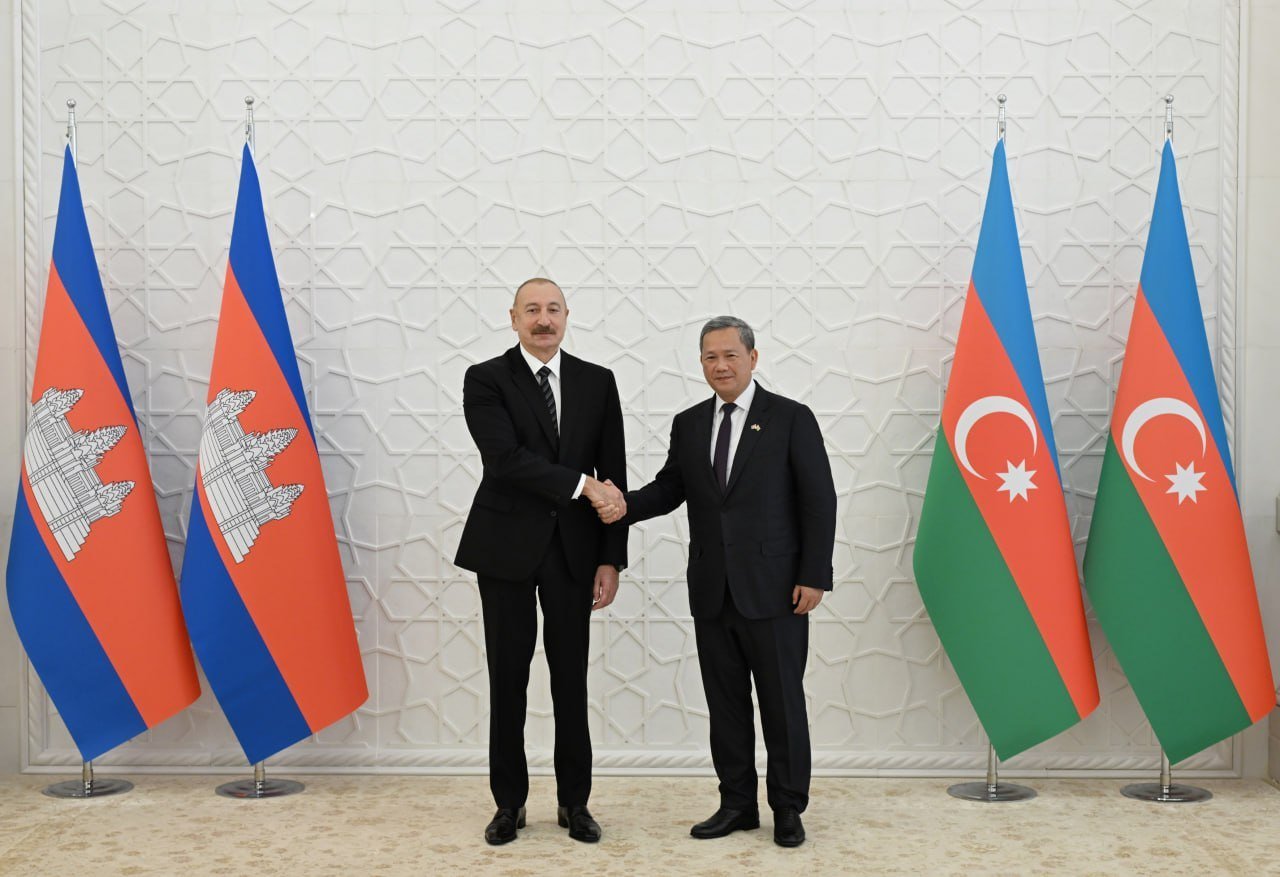 İlham Əliyev Kambocanın Baş naziri Hun Maneti qəbul edib