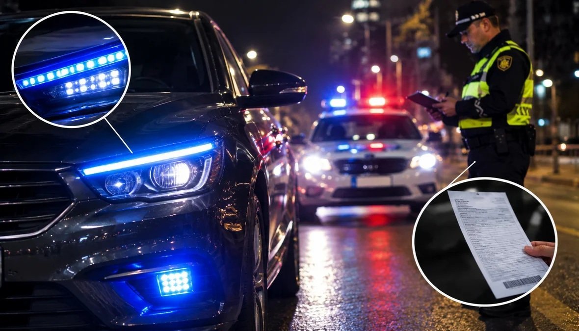 Standarta uyğun olmayan LED işıqlara görə sürücülər 150 manat cərimələnə bilər Standarta uyğun olmayan LED işıqlara görə sürücülər 150 manat cərimələnə bilər