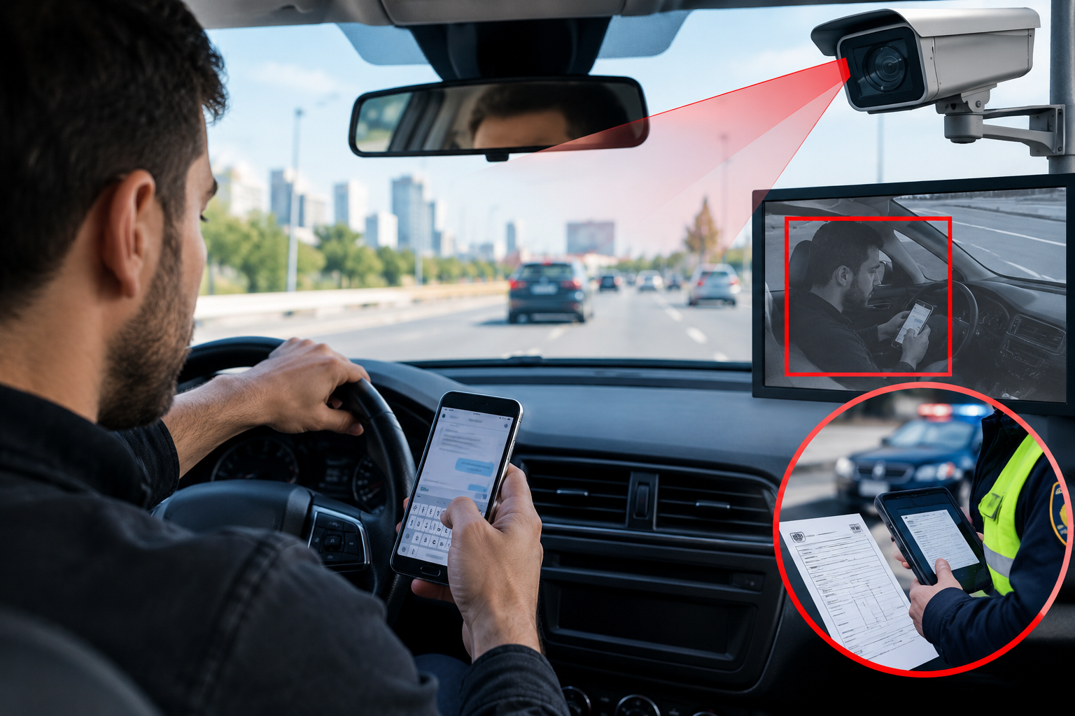 Sürücülərin telefondan istifadəsi kameralar vasitəsilə də aşkarlanacaq Sürücülərin telefondan istifadəsi kameralar vasitəsilə də aşkarlanacaq